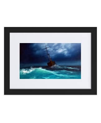 Gerahmtes Poster auf mattem Papier mit Matte